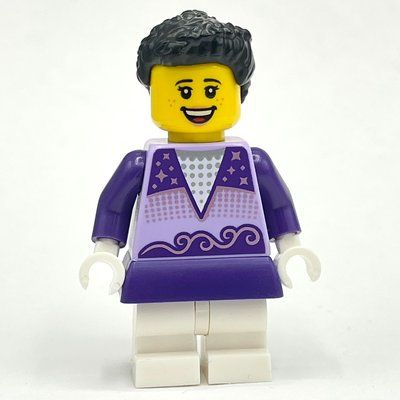 Minifigur Ice Skater, Dark Purple and Medium Lavender Torso, Medium White Legs aus Set 60366