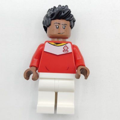 Minifigur Soccer Fan, Red Soccer Jersey, Black Hair aus Set 40634
