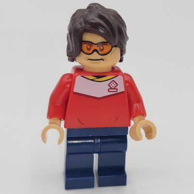 Minifigur Soccer Fan, Red Soccer Jersey, Orange Glasses aus Set 40634