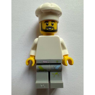 Figurine Chef - White Torso, Light Gray Legs, Paint Spots du set 910011