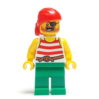 Figurine Pirate - White Torso, Green Legs, Red Bandana du set 10320