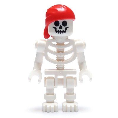 Figurine Skeleton, Standard Face, Red Bandana Hat, Bent Arms du set 10320