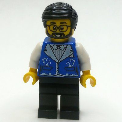 Figurine Blue Torso, Black Legs, Black Hair du set 31141