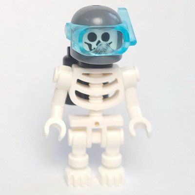 Minifigure Skeleton, Standard Face, Dive Helmet and Airtanks, 78132 Torso del set 31130