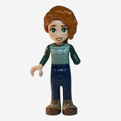 Minifigure Autumn - Sand Green Sweater, Dark Blue Pants del set 41758