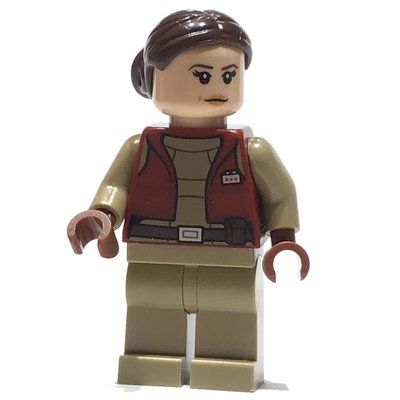 Figurine Padme Amidala / Naberrie, Dark Red Senator Outfit, Bun Hair du set 75354