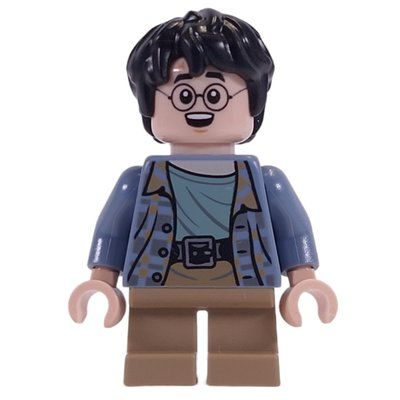 Figurine Harry Potter, Sand Blue Shirt, Short Dark Tan Legs, Excited du set 76417
