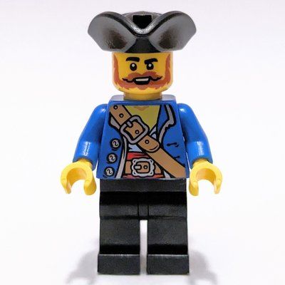 Figurine Pirate - Blue Jacket, Black Legs, Black Tricorne du set 40597
