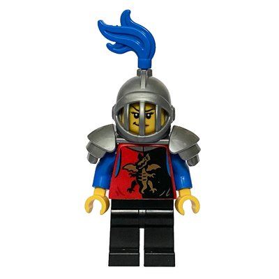 Minifigure Knight (Dragon Knights) - Reissue, Black Legs, Shoulder Gaurds from set 40601
