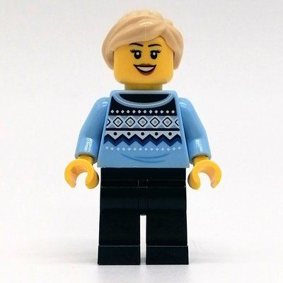 Figurine Bright Light Blue Torso, Dark Blue Legs, Tan Hair du set 40602