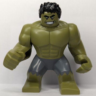 Figurine Hulk (Big Fig), Black Hair, Removable Head, Sand Blue Pants, Smiling du set 76269