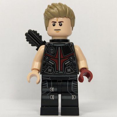 Figurine Hawkeye, Dark Tan Hair, Dark Red Hand du set 76269