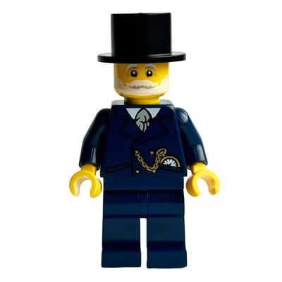 Figurine Carriage Driver, Dark Blue Suit, Black Top Hat du set 40603