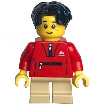 Figurine Kid - Red Torso, Tan Legs, Black Hair du set 80113