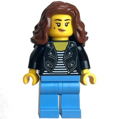 Figurine Black Torso, Medium Blue Legs, Reddish Brown Hair du set 80113