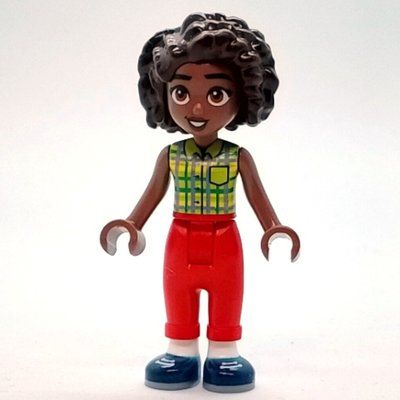 Figurine Aliya - Lime and Bright Green Tartan Shirt, Red Pants du set 42604