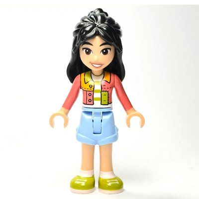 Minifigur Liann - Lime and Coral Shirt, Bright Light Blue Shorts aus Set 42614
