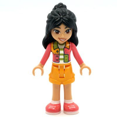 Figurine Liann - Lime and Coral Shirt, Bright Light Orange Shorts du set 42643