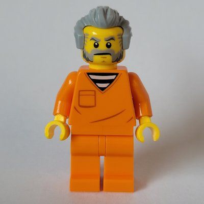 Figurine Criminal, Orange Suit, Light Bluish Grey Hair du set 60456