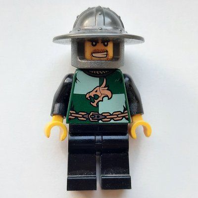 Figurine Dragon Knight, Dark Green, Wide Brim Helmet, Angry (Pearl Titanium) du set 7948