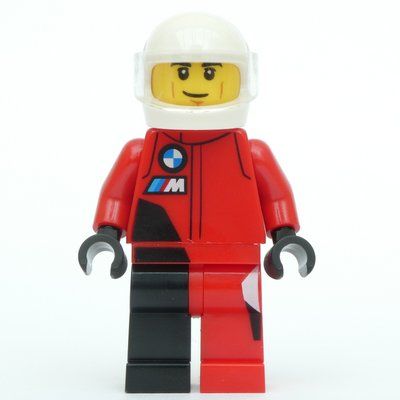 Minifigure Race Driver - Red Racing Suit, White Helmet del set 76922