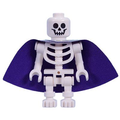 Figurine Skeleton, Standard Face, Bent Arms, Vertical Hand Clips, 78132 Torso, Cape du set 21348
