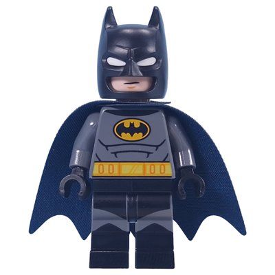 Minifigur Batman, Dark Bluish Grey Suit, Black / Dark Blue Cape, Black Cowl aus Set 76271