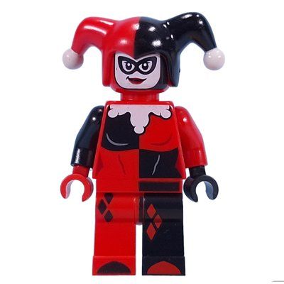 Minifigur Harley Quinn in Jester Outfit, Red Head aus Set 76271