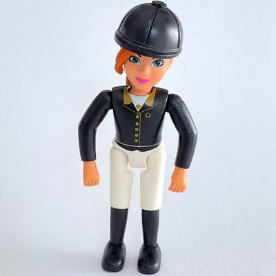 Figurine Belville Horse Rider, Black Top and Helmet du set 7587