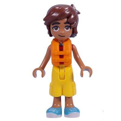 Minifigure Leo - Red Shirt, Yellow Pants, Life Vest from set 42623