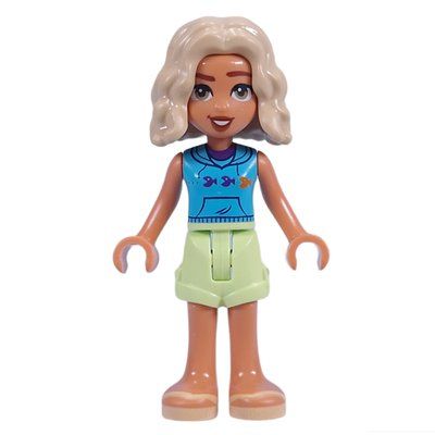 Figurine Nova - Dark Azure Top, Yellowish Green Shorts du set 42625