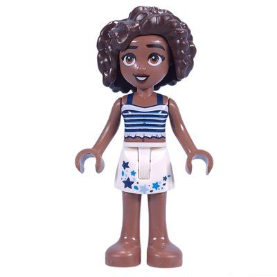 Figurine Aliya - White/Dark Blue Top, White Skirt du set 42630