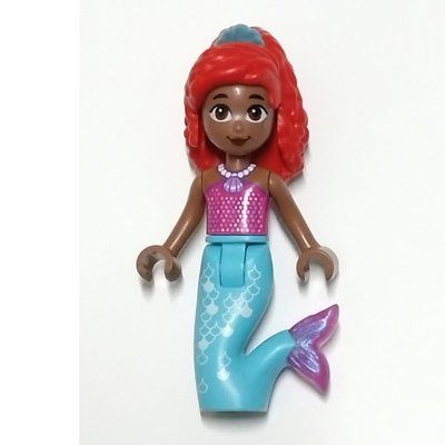 Figurine Ariel - Mermaid Form, Live Action Movie Minidoll, Red Hair du set 43235