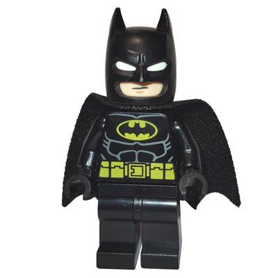 Figurine Batman, Black Suit, Black Cape and Cowl, Yellow Batman Logo, White Eyes (37157 Cape), Angry du set 76270