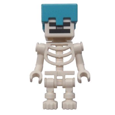 Minifigure Skeleton, Square Skull, Medium Azure Helmet (78132 Torso) del set 21261