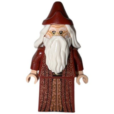 Figurine Albus Dumbledore, Dark Red Robe with Skirt, Plain Hat du set 76435
