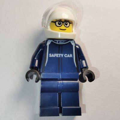 Minifigure Race Driver - Dark Blue Suit, Aston Martin, White Helmet del set 76925