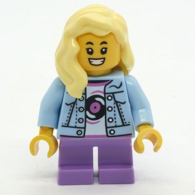 Figurine Girl, Bright Light Blue Jacket, Short Medium Lavender Legs du set 60421