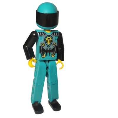 Figurine Dark Turquoise Cyber Strikers Driver du set 3038