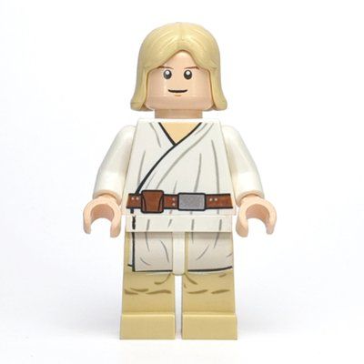 Figurine Luke Skywalker, White Robe, Straight Tan Hair, White Pupils, 3626cpr0635 du set 8092