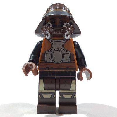 Figurine Lando Calrissian, Skiff Guard Disguise, Dark Brown Helmet and Legs du set 75396