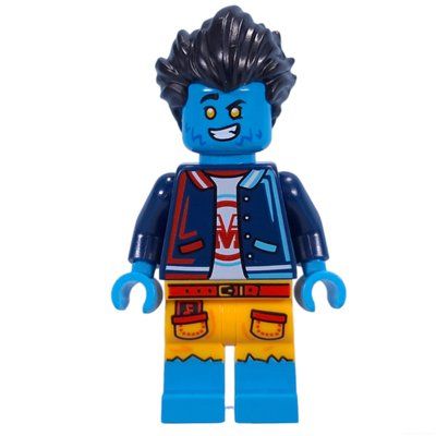 Minifigure Logan, Dark Blue Jacket del set 71480