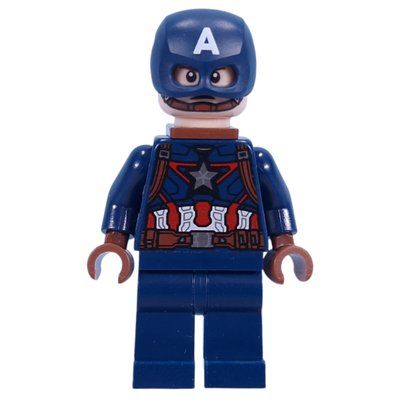 Minifigurka Captain America, Neck Bracket z zestawu 76291