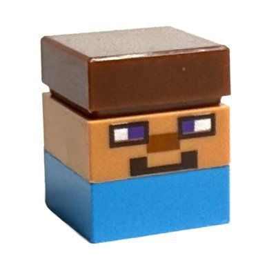 Figurine Micromob Steve, Dark Azure Legs, Reddish Brown Hair du set 21265