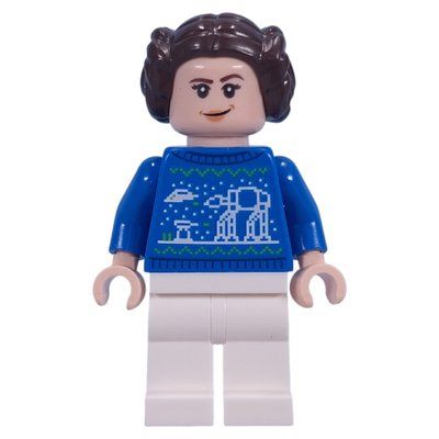 Minifigure Leia - Ugly Christmas Sweater del set 75395