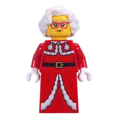 Minifiguur Mrs. Claus, Red Dress uit set 60436