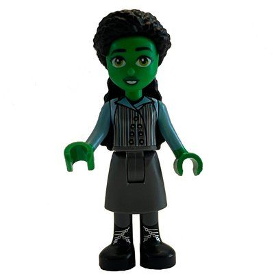 Minifigura Elphaba, Dark Bluish Grey Dress del set 75681