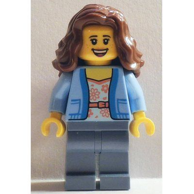 Figurine Passenger, Bright Light Blue Torso, Sand Blue Legs, Reddish Brown Hair du set 910034