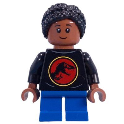 Figurine Kid, Jurassic Park Shirt, Blue Legs, Black Hair du set 76969
