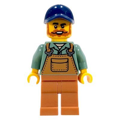 Figurine Farmer, Sand Green Shirt, Medium Nougat Legs, Dark Blue Cap du set 60498